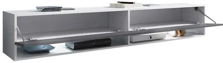 TV stolík/skrinka Adenik 180 MDF, Farby: čierny grafit / čierna fala, Osvetlenie: osvetlenie LED RGB - farebné