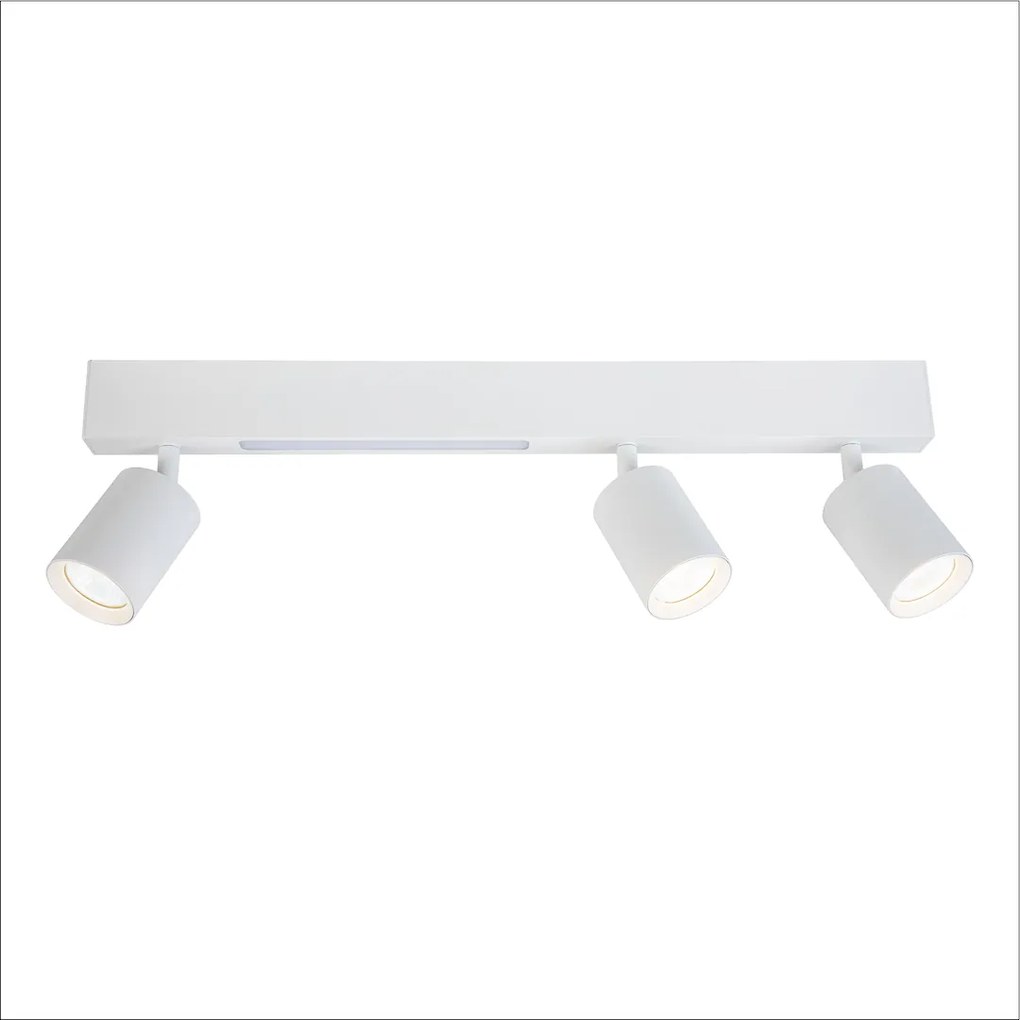 EUlight Stropné svietidlo Magnet, 3x biele kovové tienidlo + 1x LED 5W, w