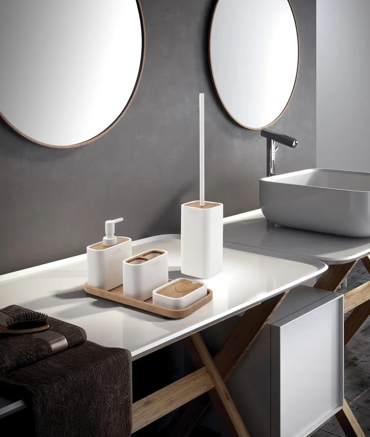 Gedy Gedy, NINFEA WC kefa na postavenie, čierna/bambus, 133314