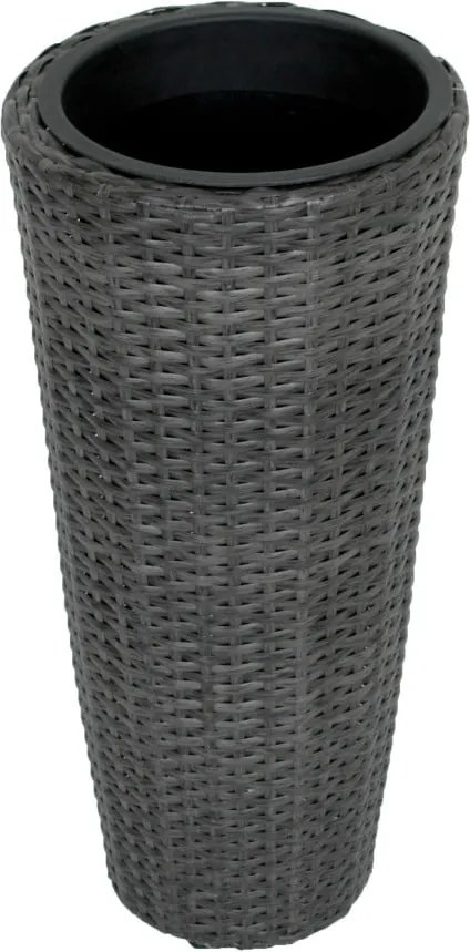 Tmavosivý záhradný kvetináč ADDU Planter Round, výška 60 cm