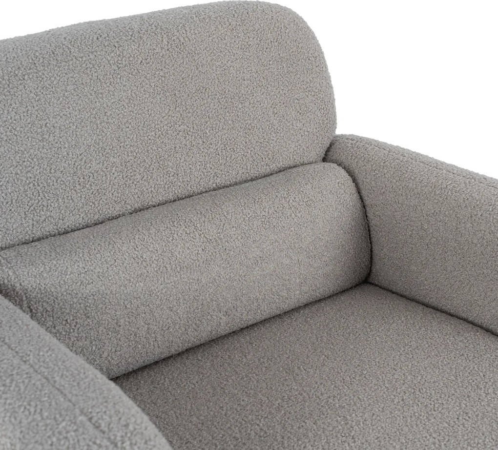 Relaxačné kreslo VARENO – sivé bouclé