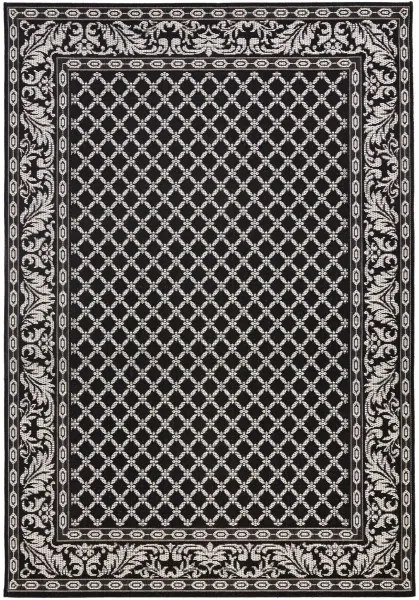 NORTHRUGS - Hanse Home koberce Kusový koberec Botany Royal Schwarz 102479 - vonkajšia (outdoor) - 115x165 cm
