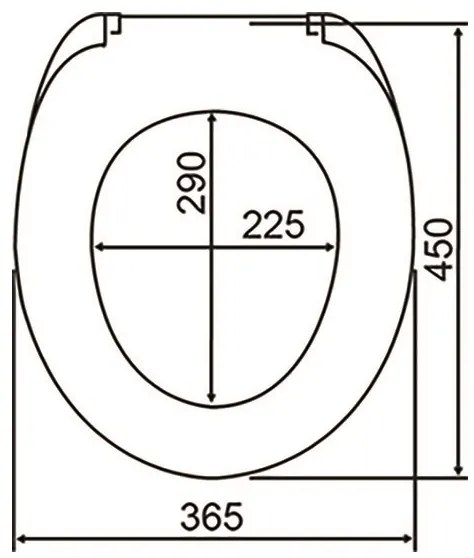 WENKO 24081800-WC sedátko BALTIC 38,8x45 cm pestrofarebné/biele