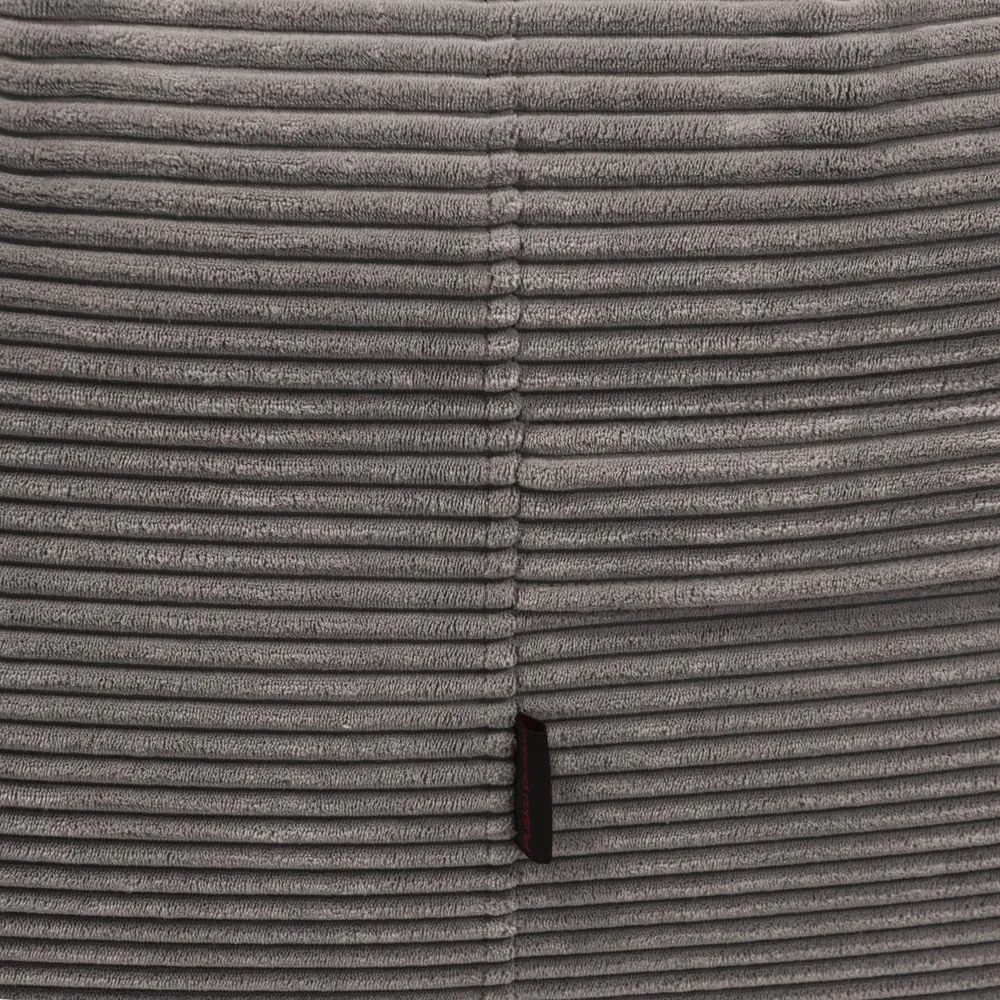 Tmavosivý menčestrový sedací vak Roll 190 – SLOWDOWN