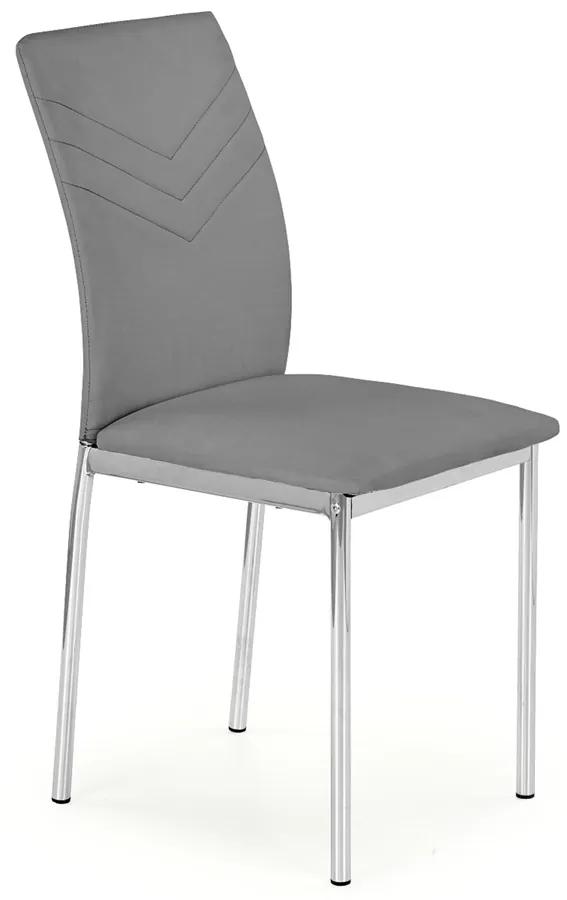 Jedálenská stolička K137 - sivá / chróm