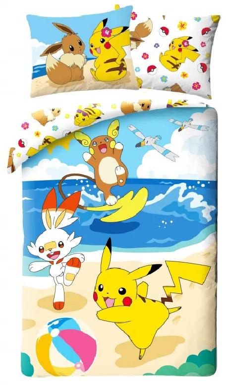 Obliečky Pokémon Pikachu 07 140x200 70x90 cm 100% Bavlna