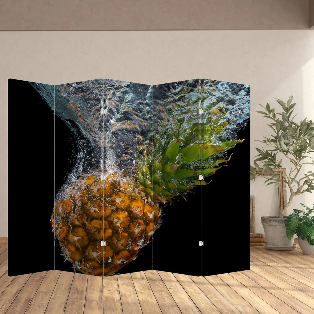 Paraván - Ananás vo vode (210x170 cm)