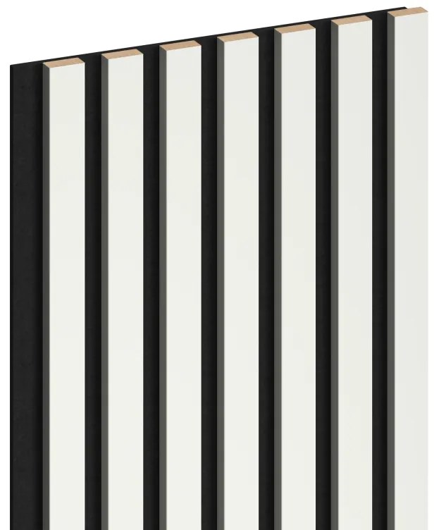 Mexen Lam-F, akustické stenové lamely 275 × 31,5 cm, filc 6 mm, biela matná, S105-275317-2812-051