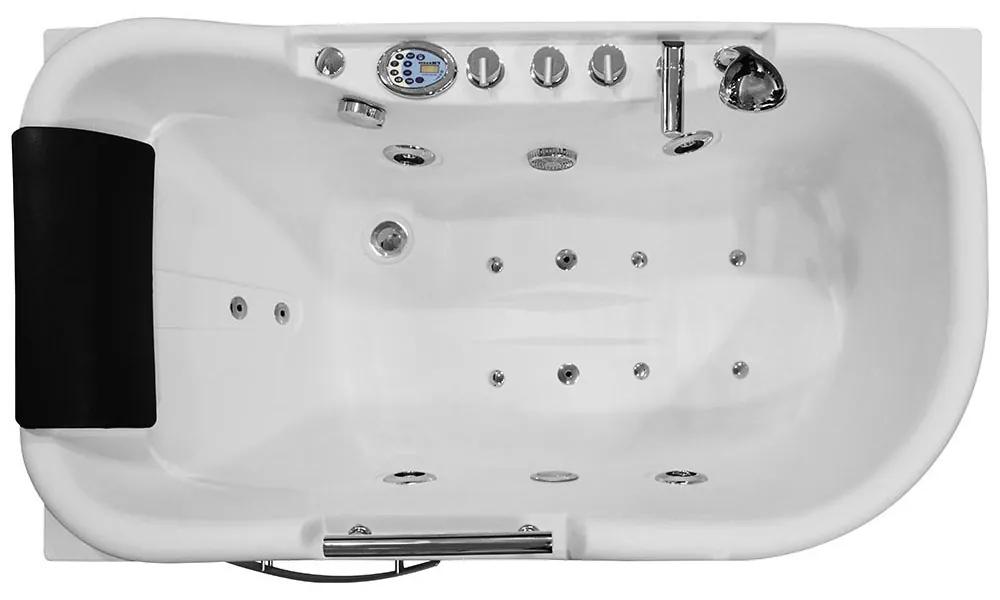 M-SPA - Ľavá kúpeľňová vaňa SPA s hydromasážou 140 x 87 x 67 cm