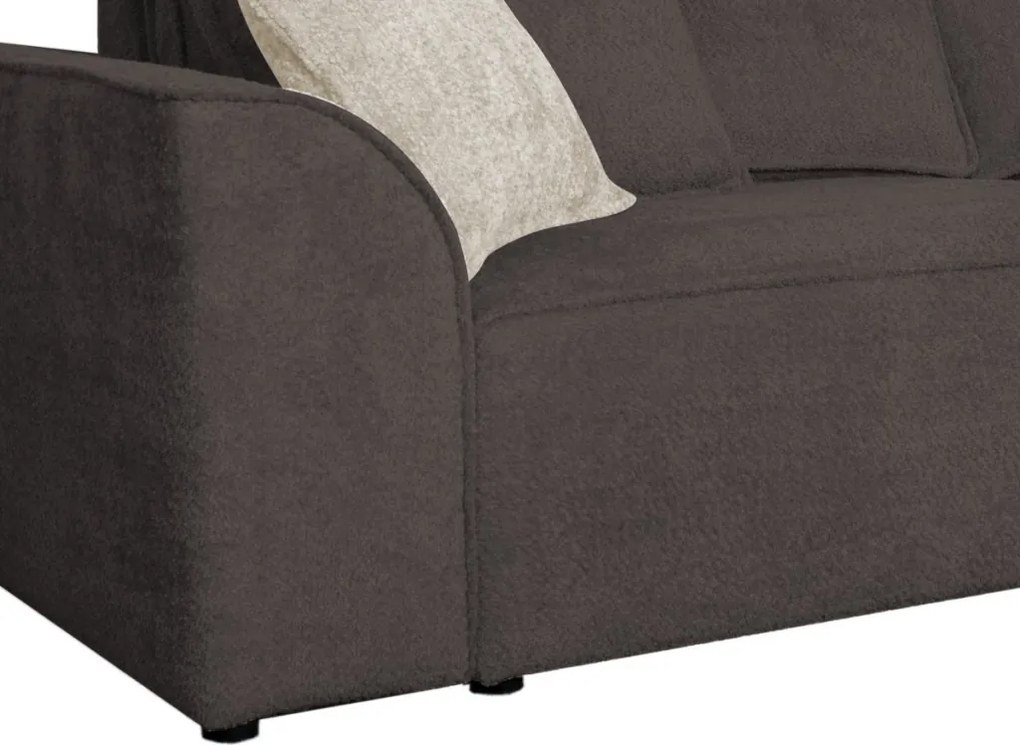 Pohovka John, hnedá látka so štruktúrou