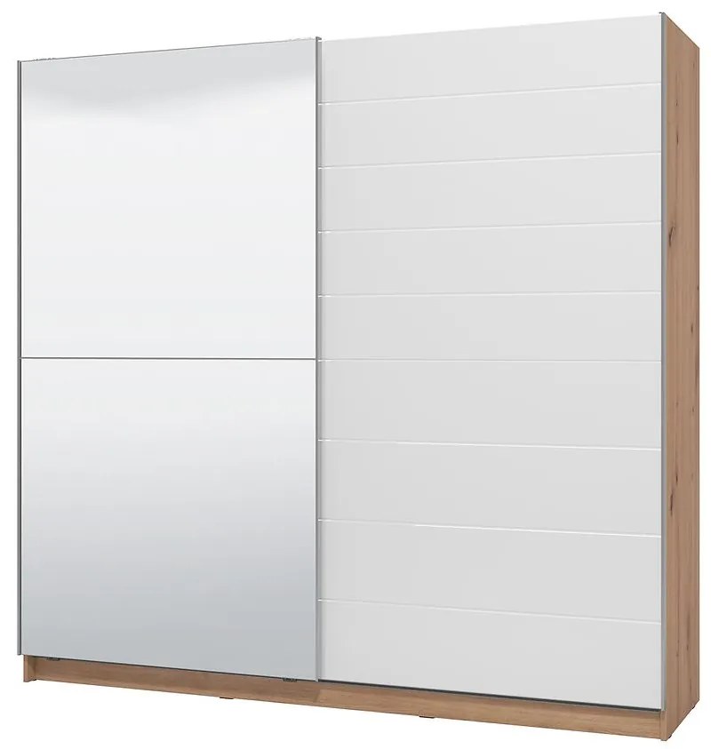 Skriňa Mondego 220 artisan/biely lesk