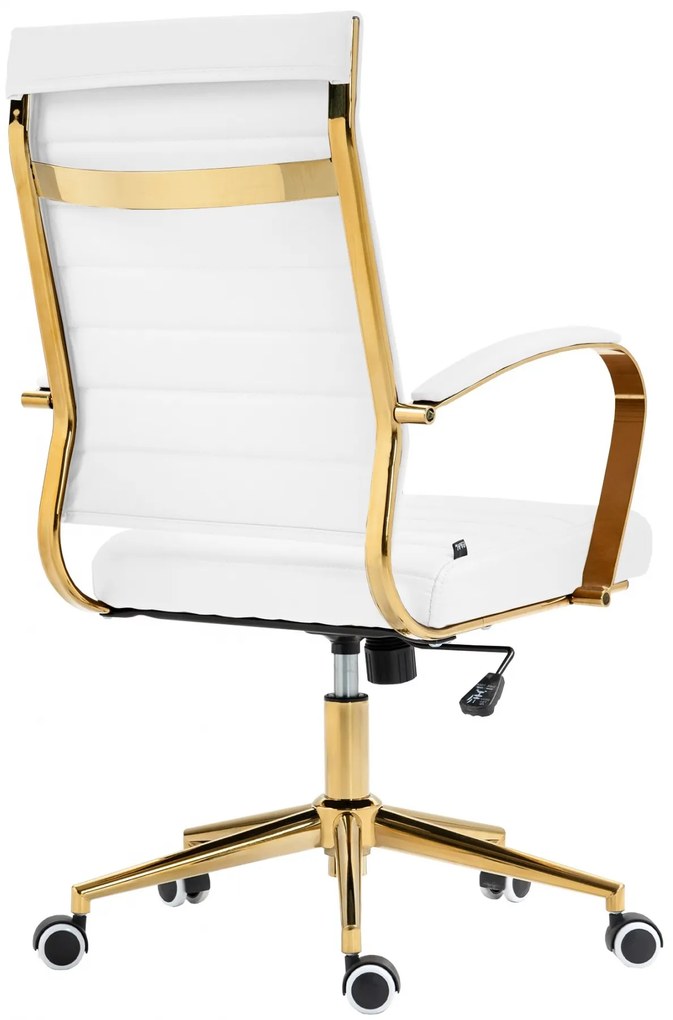 Design-Shop Kancelárska stolička Havanna - koženka - Biela