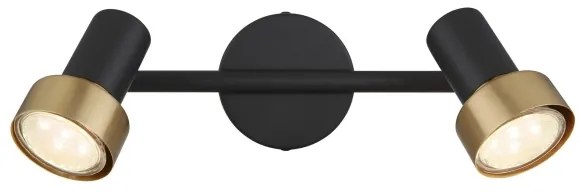 Globo 57917-2G - Bodové svietidlo MASON 2xGU10/25W/230V čierna/zlatá