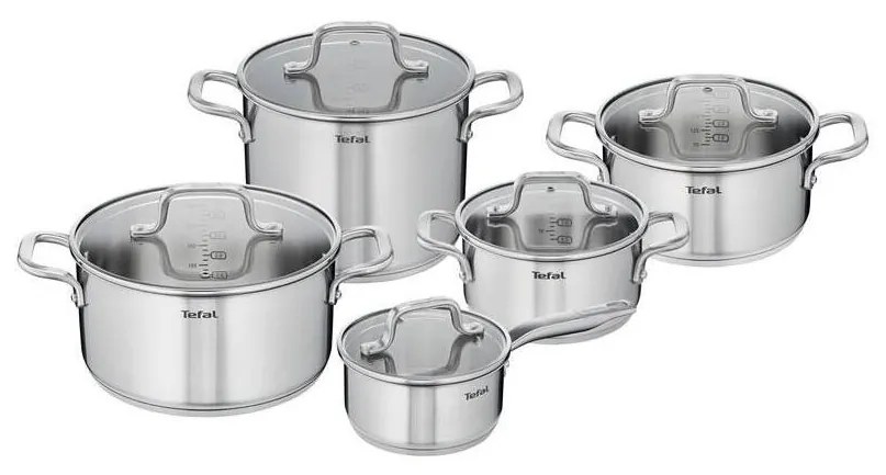 Tefal - Sada hrncov 10 ks VIRTUOSO nerez