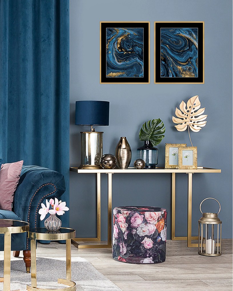 Obraz Abstract Blue&Gold II 40 x 50cm