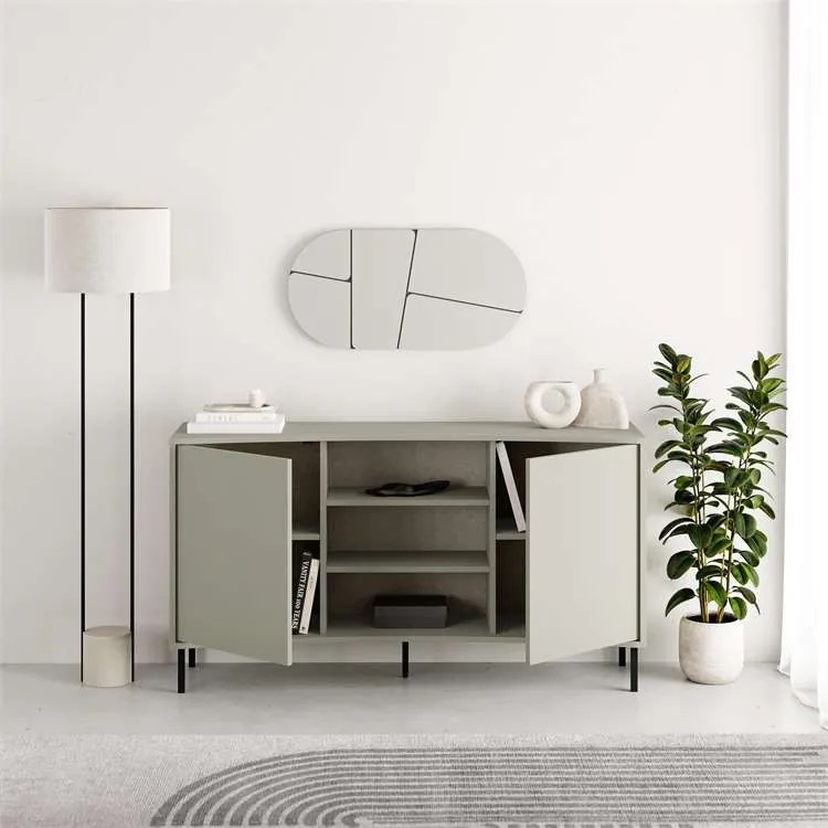Komoda Houseland Frem 150 cm sivozelená