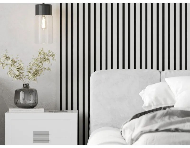 Mexen Lam-F, akustické stenové lamely 275 × 31,5 cm, filc 6 mm, biela lesklá, S105-275317-2812-054