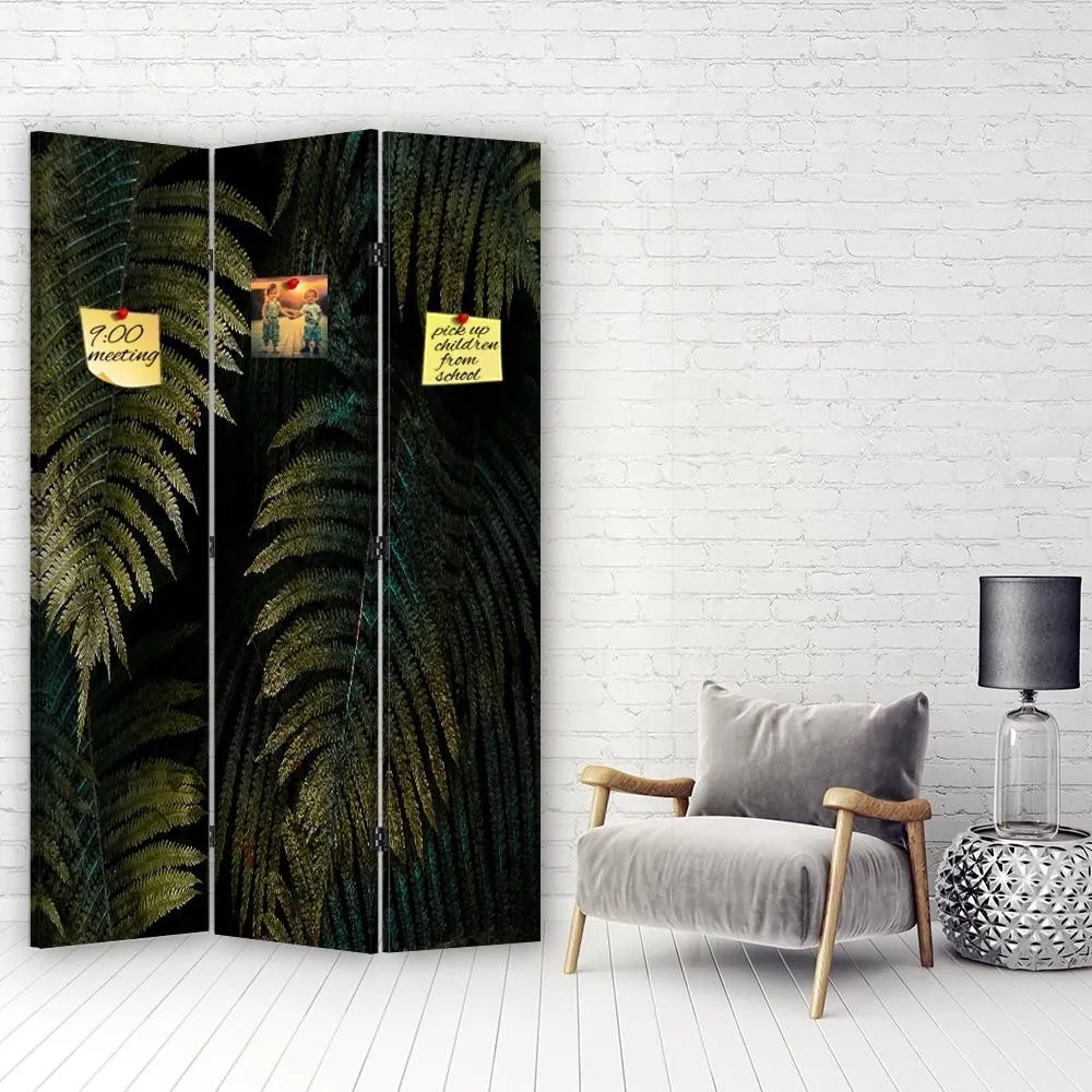 Gario Paraván Leaf in the Dark Rozmery: 145 x 170 cm, Prevedenie: Otočný paraván 360°