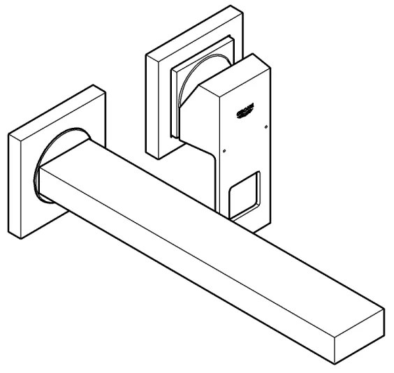 GROHE 23447000 - Umývadlová batéria EUROCUBE 231 mm lesklý chróm