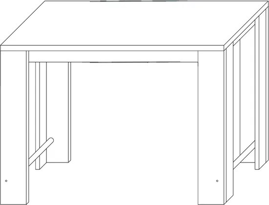 Barový stôl Frieda 120x58 cm, biely