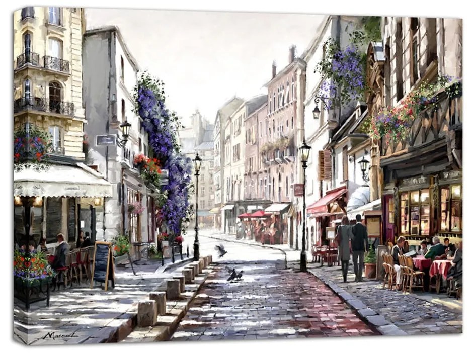 Obraz Styler Canvas Watercolor Paris Mood, 85 × 113 cm