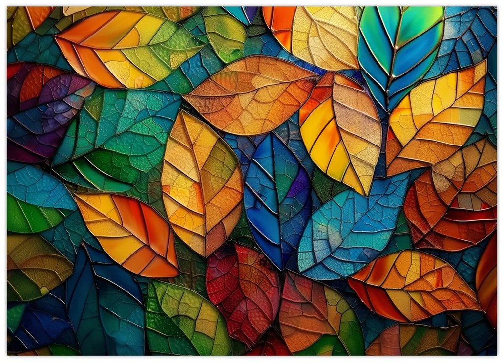 Obraz - Mozaika z listov (70x50 cm)