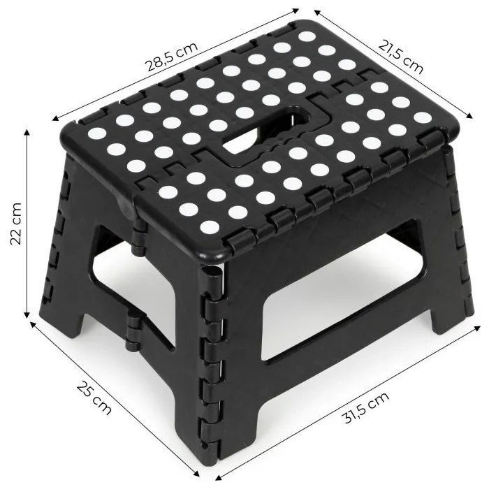 Praktická skladacia taburetka 22cm