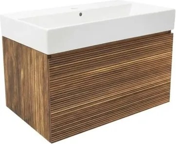 Kúpeľňová skrinka s umývadlom Naturel Elsa 79x35x45,5 cm ebenová dyha mat ELSA80EBU2