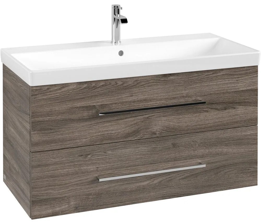 VILLEROY & BOCH Avento závesná skrinka pod umývadlo, 2 zásuvky, 980 x 452 x 514 mm, Stone Oak, A89200RK