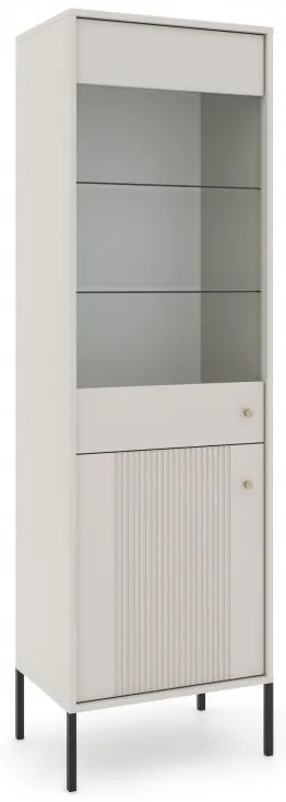 Vitrína Isae 40 (kašmír + čierna). Akcia -14%. Vlastná spoľahlivá doprava až k Vám domov. 1125215