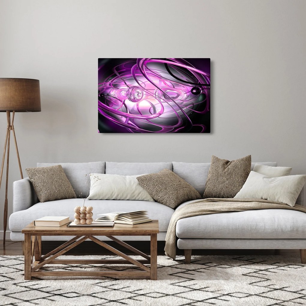 Obraz krásnej fialovej abstrakcie (90x60 cm)