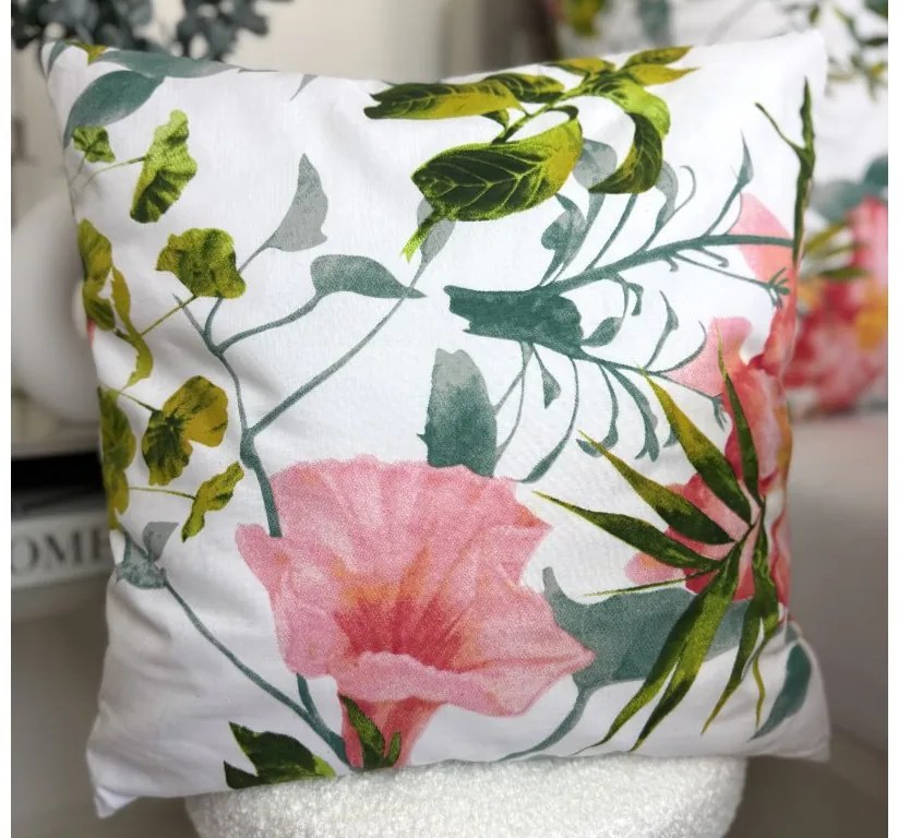 INTERMEDIC SK Dekoračná obliečka Spring Flowers 40x40 – bavlna, kvetinový vzor, zips