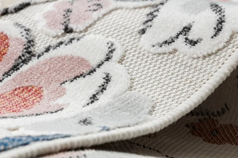 Kusový koberec Botanic 65239 flowers ecru – na von aj na doma, 117x170, viacfarebná, chodba / predsieň, Dywany Łuszczów