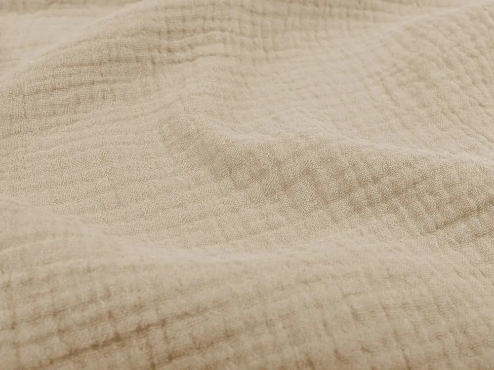 Biante Detské mušelínové posteľné obliečky do postieľky Nature MSN-009 Béžové Do postieľky 90x130 a 40x60 cm