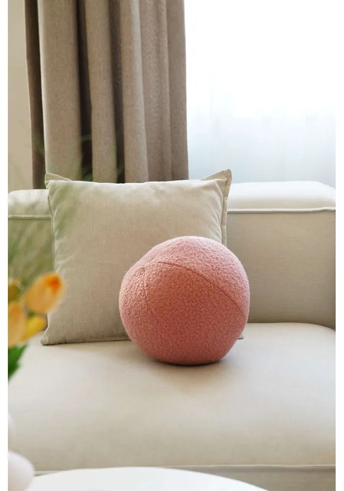 Dekoračný vankúš z materiálu buklé ø 25 cm Top – Mioli Decor