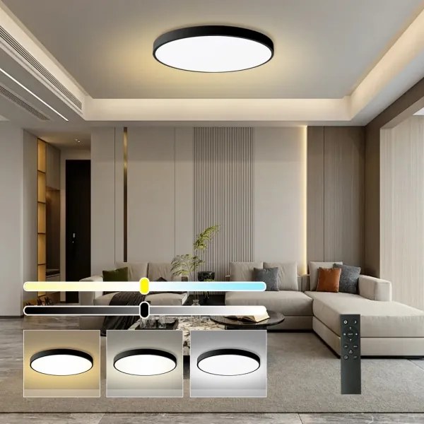 Brilagi - POOL SMART stmievateľné LED svietidlo 128 W/230 V, priemer 100 cm, Wi‑Fi Tuya, čierne + diaľkový ovládač