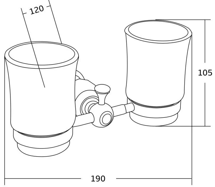 Mexen príslušenstvo, ESTELA držiak na kefku, ružové-zlato, 7011552-60