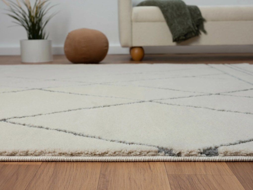 Kusový koberec Moroccan Desert weiß/grau, 160x230, čiernobiela, obývacia izba, My Flair