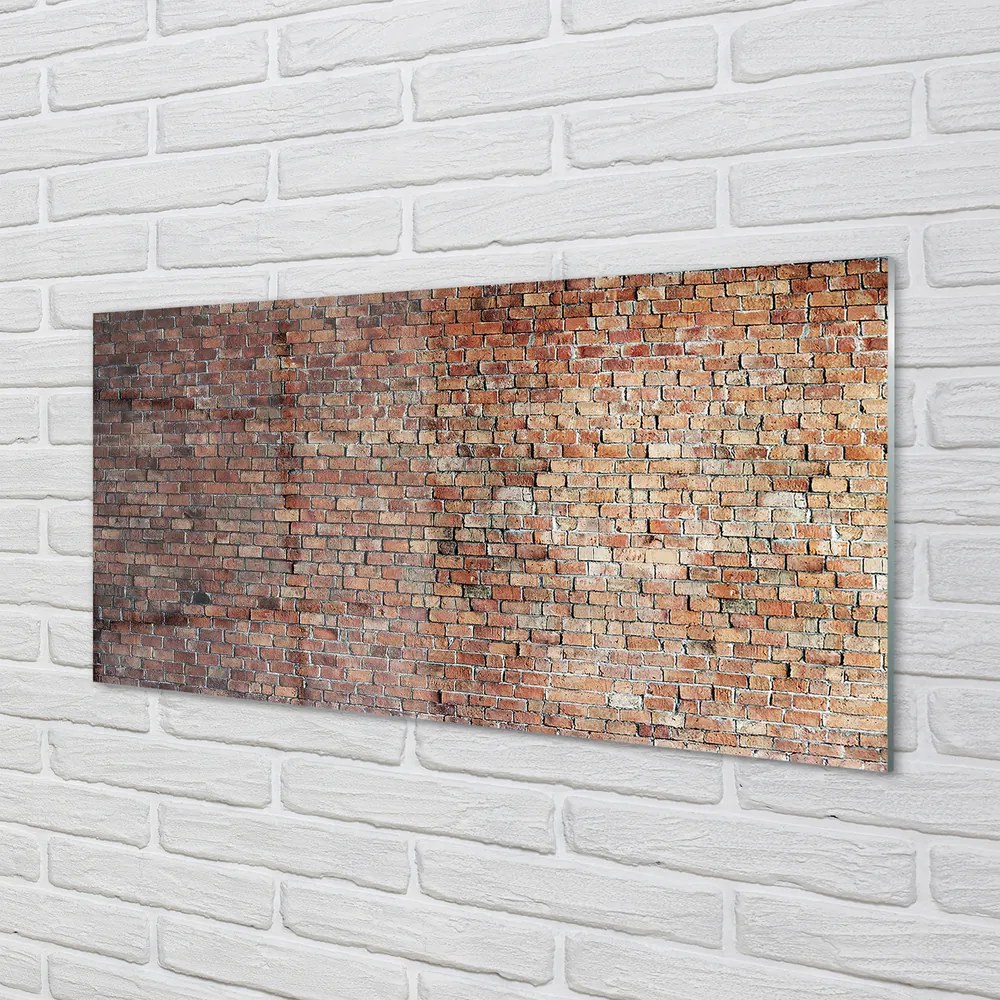 Sklenený obklad do kuchyne Tehlové múry wall 125x50 cm