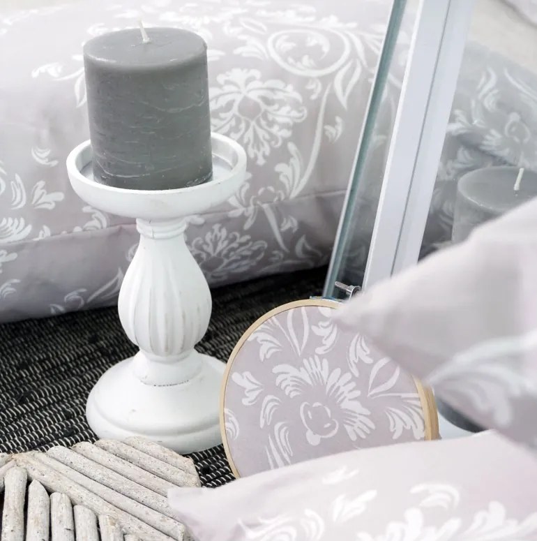 Obliečky bavlnené Atény sivé 140x200 + 70x90 EMI