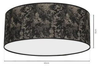 Stropné svietidlo SATINO 2xE27/60W/230V čierna/zlatá