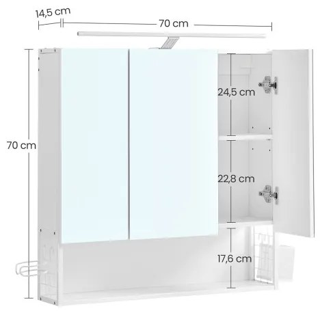 Zrkadlová skrinka s osvetlením BBK124W14