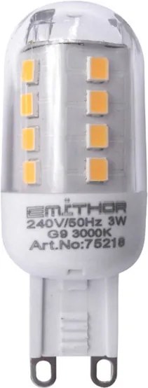 EMITHOR Led žiarovka 3 W, G9, 230V, 300 lm, 22 mm x 59 mm, 3000K