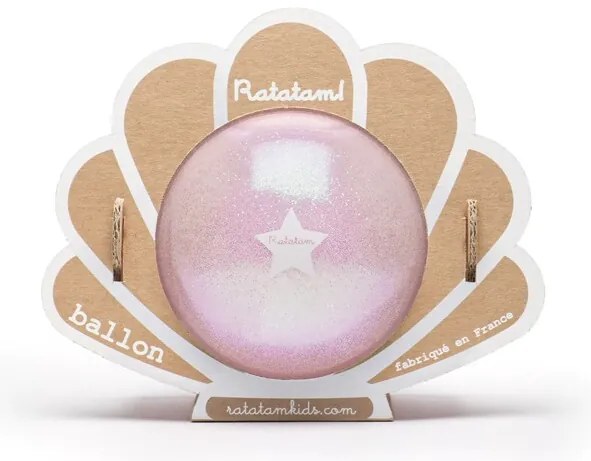 Ratatam Priesvitná detská lopta Lastúra 10cm Rose