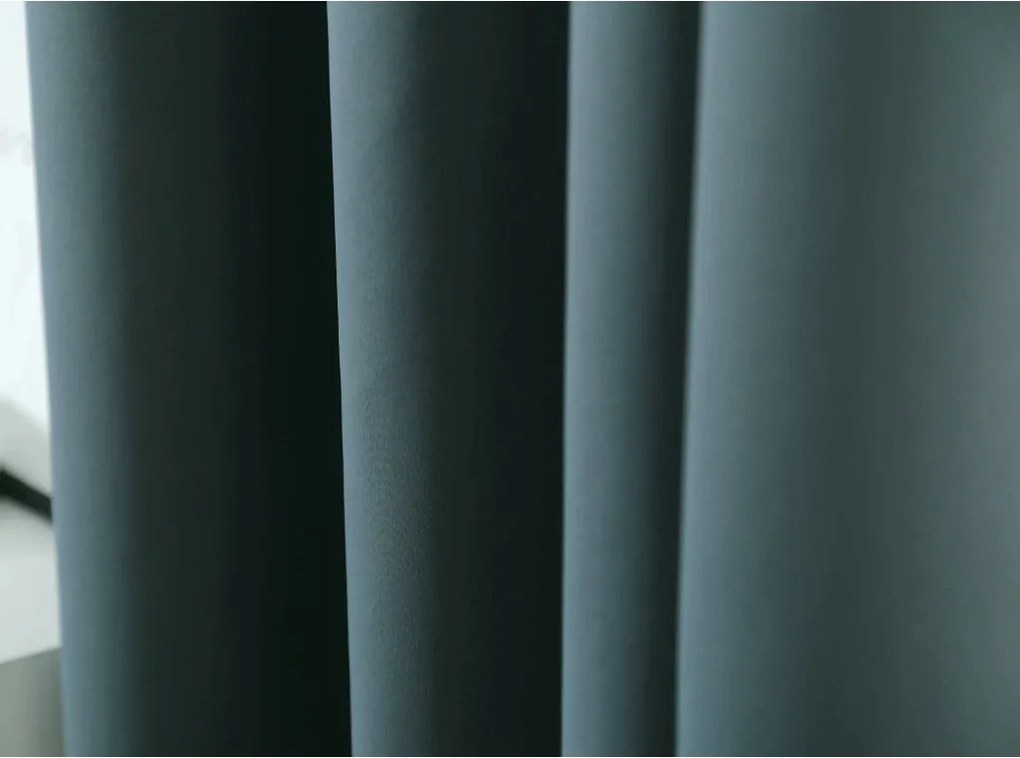 Modrozelený záves OXFORD 140x250 cm Zavesenie: Kovové krúžky