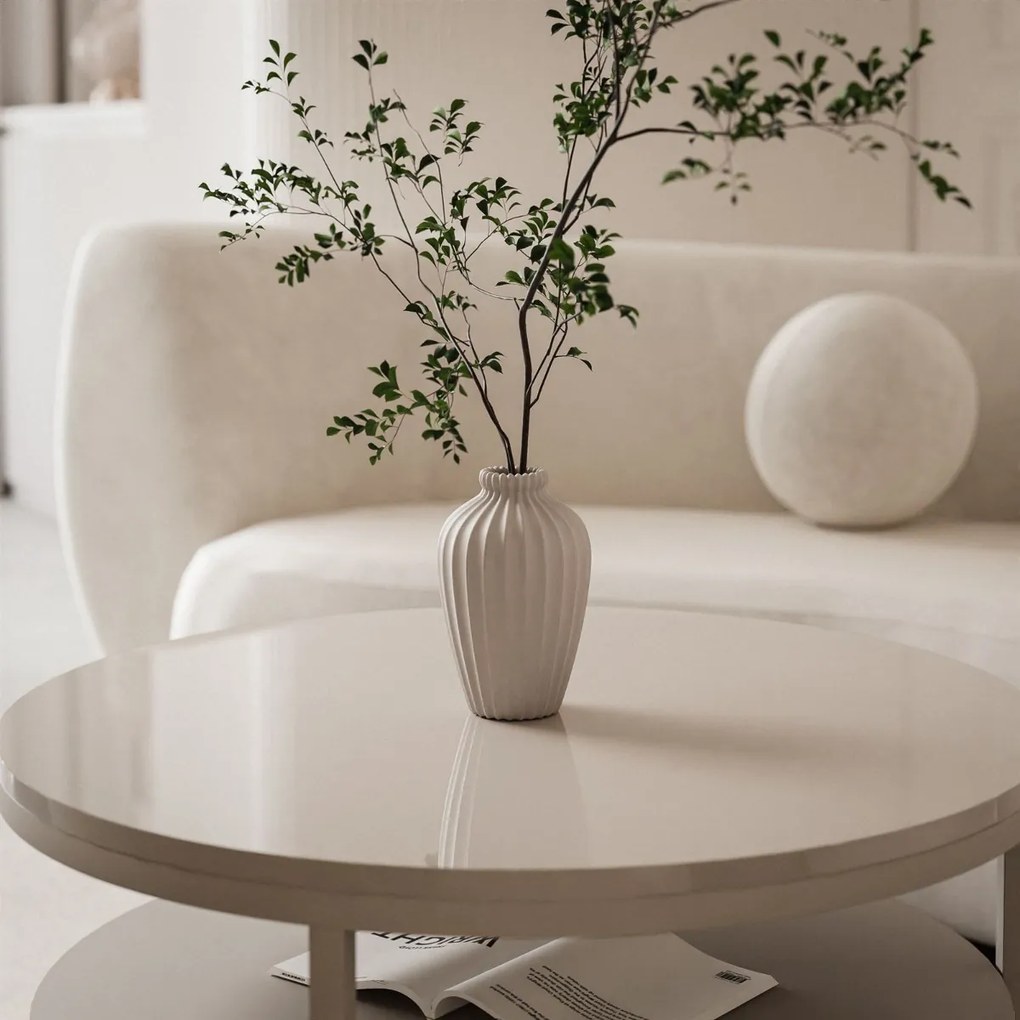 KONFERENČNÝ STOLÍK LEONARDO S POLICOU KAŠMÍR LESKLÝ