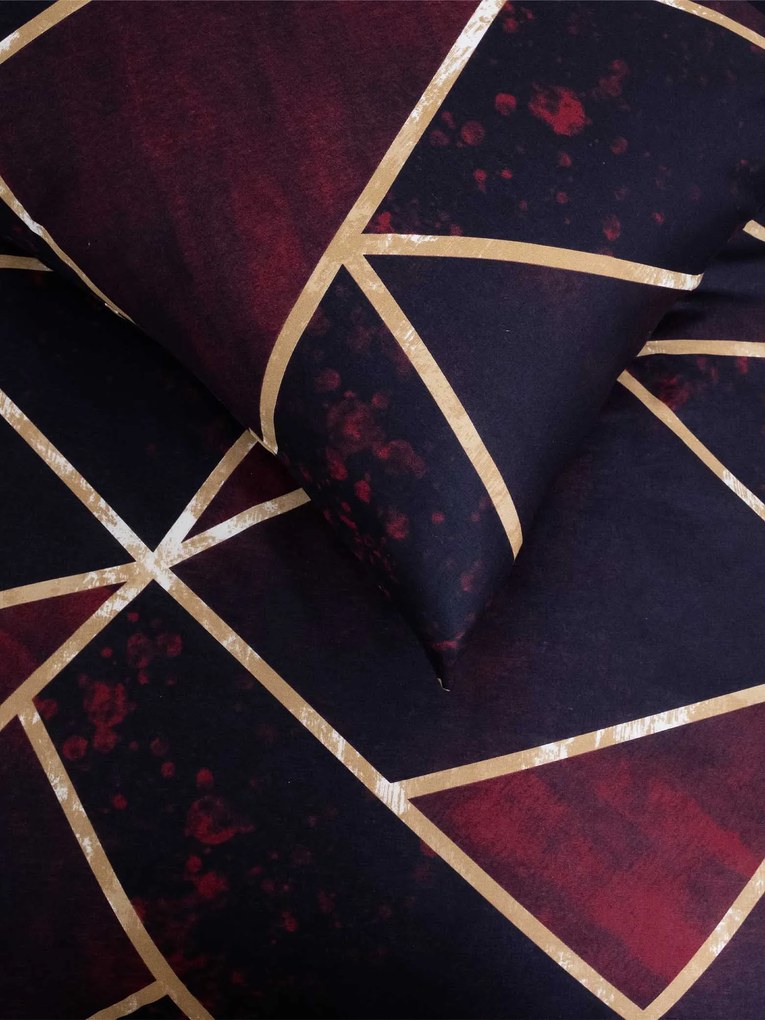 Bavlnená obliečka na vankúš Renforcé 70 × 90 cm - Marco vínové