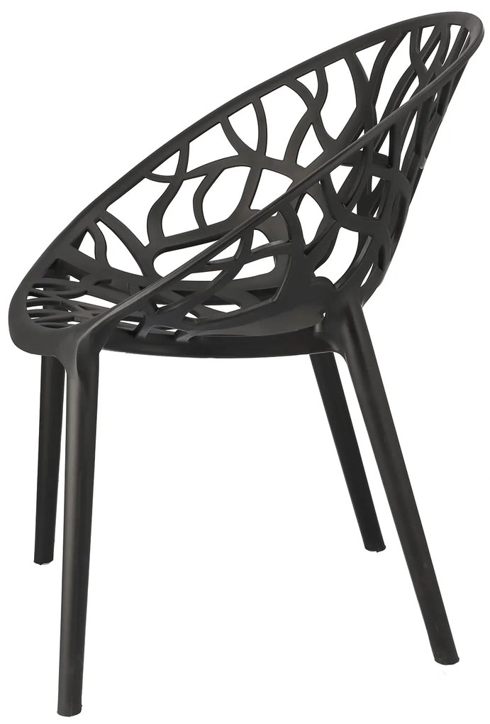 Dekorstudio Plastová dizajnová stolička ALBERO čierna