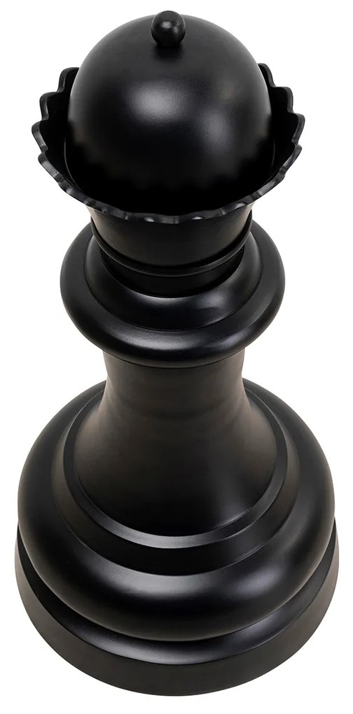 Chess Queen dekorácia čierna 60 cm