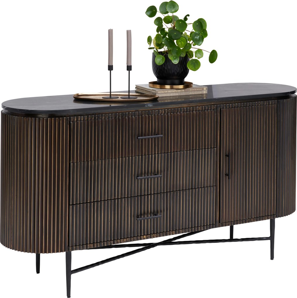 XXXLutz ŠIROKÁ KOMODA, mosadzná, 150/80/40 cm Ambia Home - Komody - 000204001001